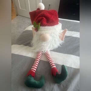 NWT Elf Christmas Tree Topper with Hat and Legs Christmas Tree Topper Decoration